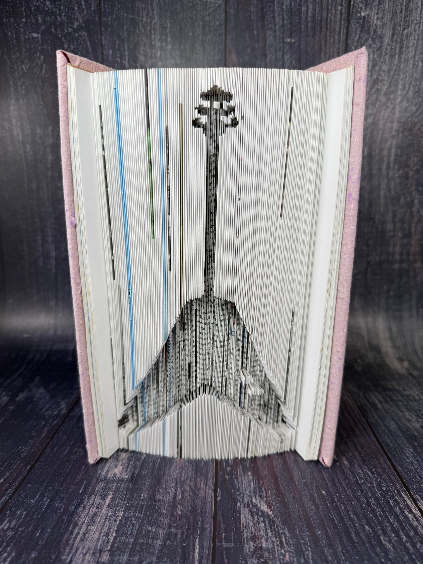 Flying V Electric Guitar Book Art